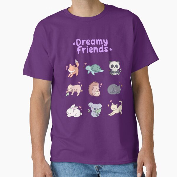 Dreamy Friends Cute Pastel Sleeping Animals - Adult & Kids T-Shirts, Sweatshirts & Hoodies apparel design preview 1