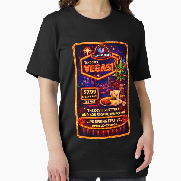 Bluffers Poker Take Over Vegas Neon Sign, LIPS Spring - Adult & Kids T-Shirts, Sweatshirts & Hoodies apparel design preview 1