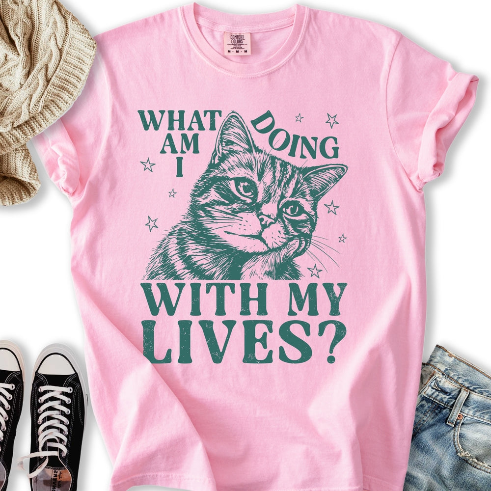 Nine Lives Cat - Adult & Kids T-Shirts, Sweatshirts & Hoodies apparel design preview 1