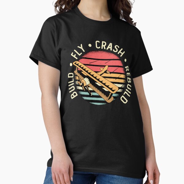 RC Plane Build Fly Crash Rebuild Pilot Planes - Adult & Kids T-Shirts, Sweatshirts & Hoodies apparel design preview 1