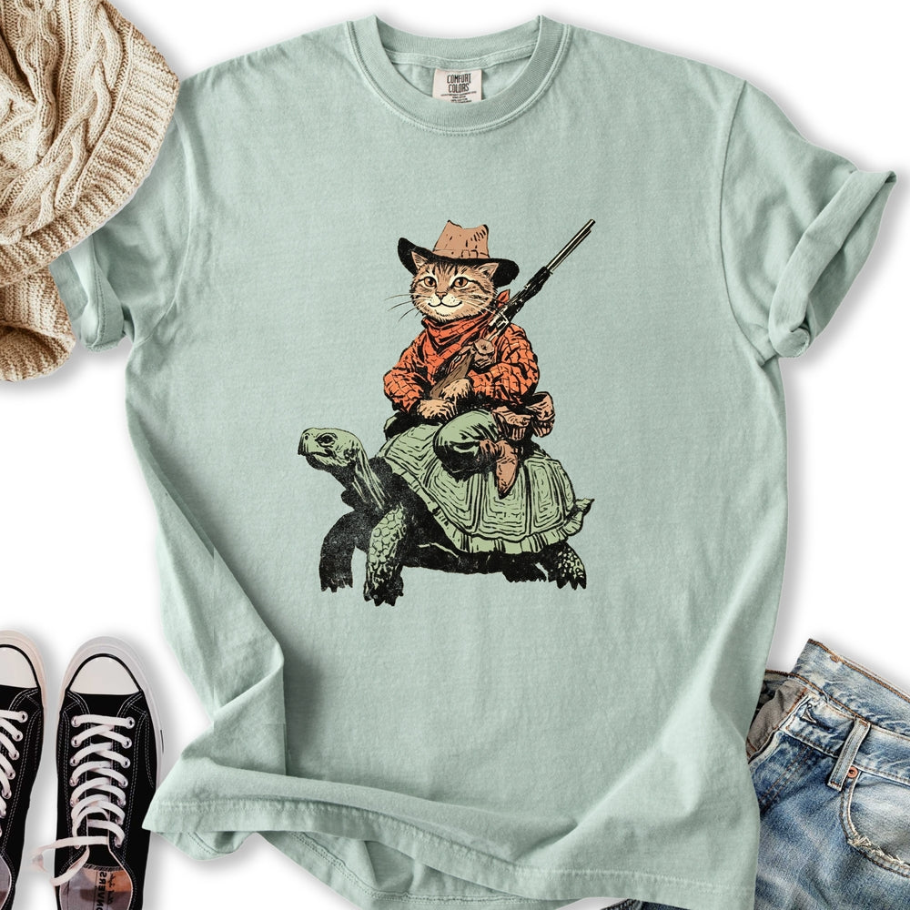Cowboy Cat Rider - Adult & Kids T-Shirts, Sweatshirts & Hoodies apparel design preview 1