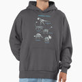 Dinosaur Fossils aqua on white Fun graphic pattern by - Adult & Kids T-Shirts, Sweatshirts & Hoodies apparel design preview 1