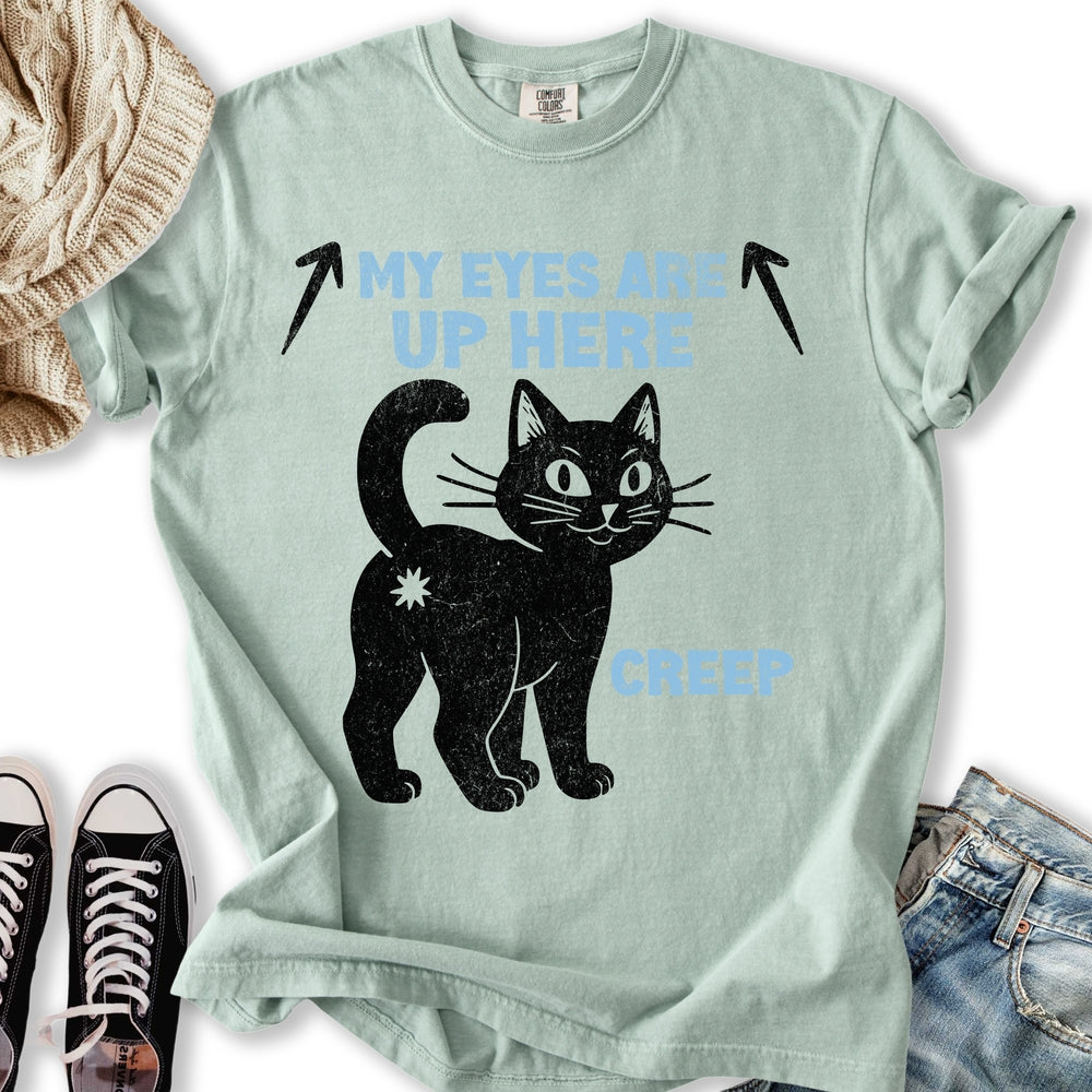 My Eyes Are Up Here - Adult & Kids T-Shirts, Sweatshirts & Hoodies apparel design preview 2