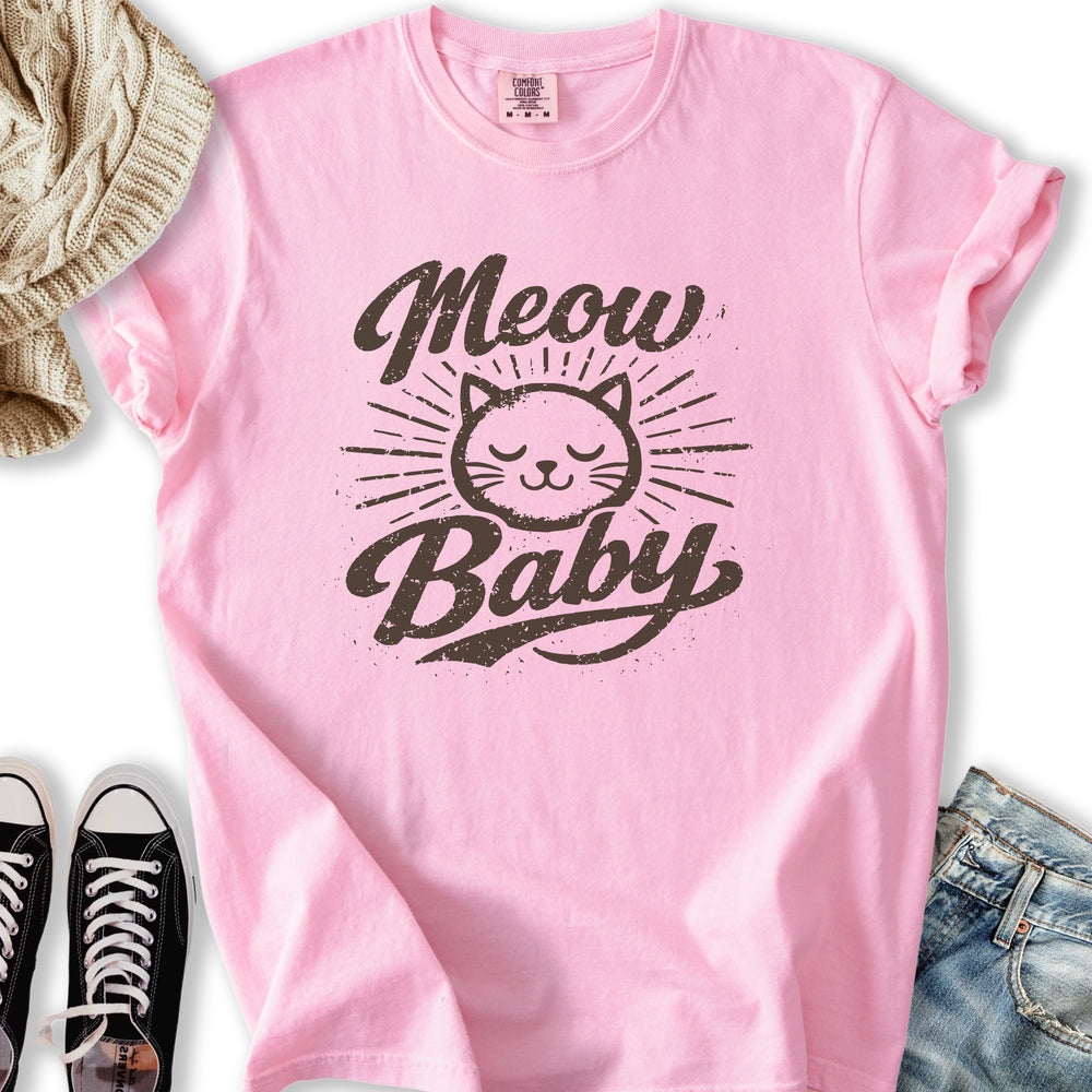 Meow Baby Retro - Adult & Kids T-Shirts, Sweatshirts & Hoodies apparel design preview 2