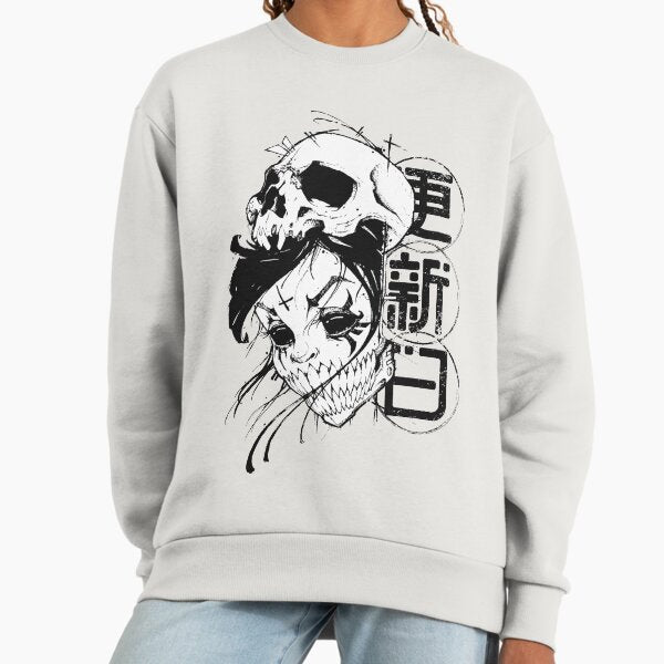 Japanese Samurai Skull Girl Kanji Ornament - Adult & Kids T-Shirts, Sweatshirts & Hoodies apparel design preview 1