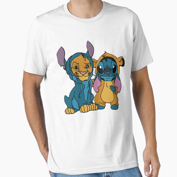 Mens Womens Simba And Stitch Unisex Cotton Design - Adult & Kids T-Shirts, Sweatshirts & Hoodies apparel design preview 1