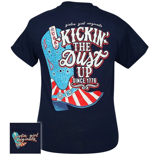 Girlie Girl Originals Kickin Dust USA Boot - Adult & Kids T-Shirts, Sweatshirts & Hoodies apparel design preview 1