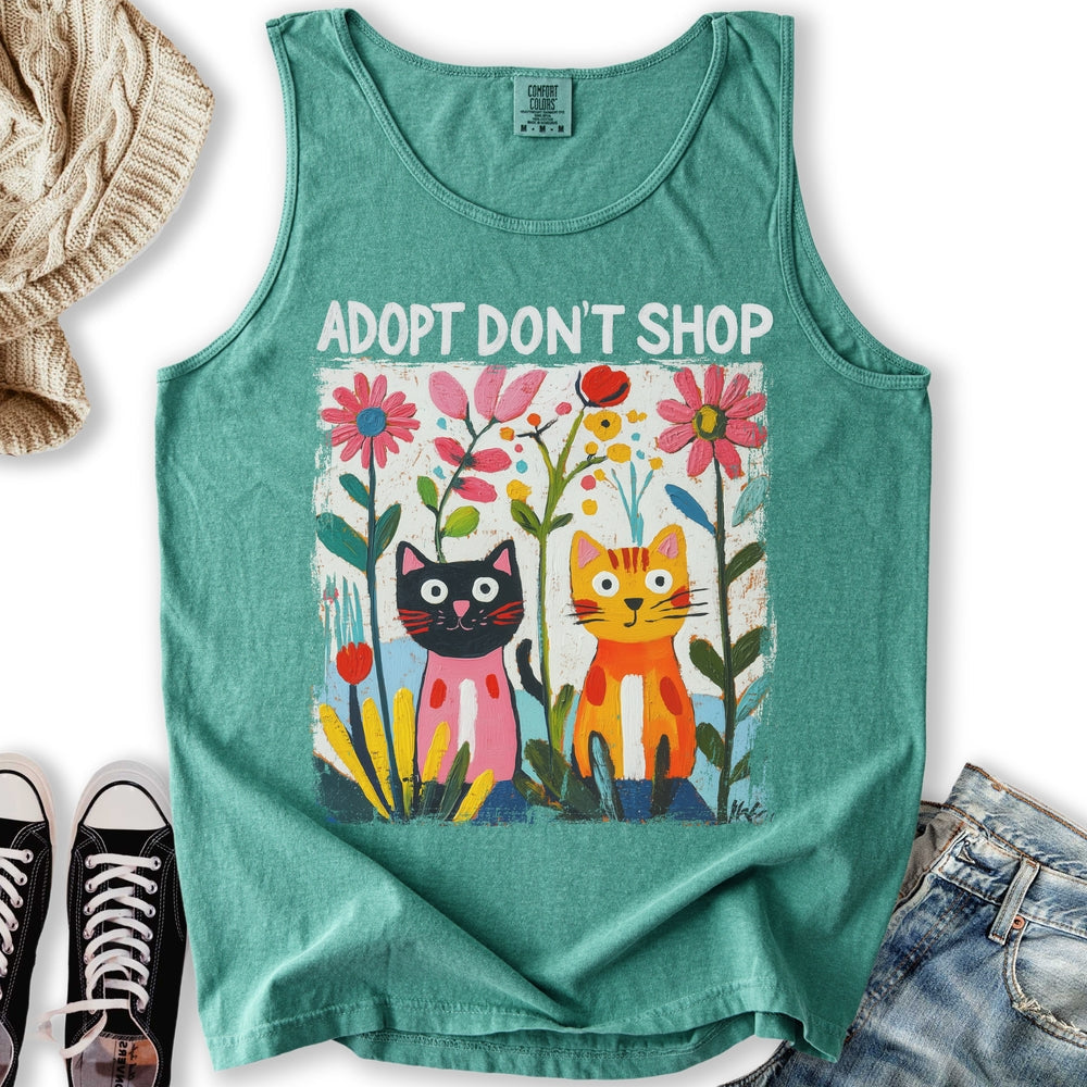 Adopt Don't Shop Tank - Adult & Kids T-Shirts, Sweatshirts & Hoodies apparel design preview 1