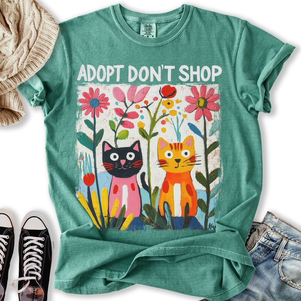 Adopt Dont Shop - Adult & Kids T-Shirts, Sweatshirts & Hoodies apparel design preview 2
