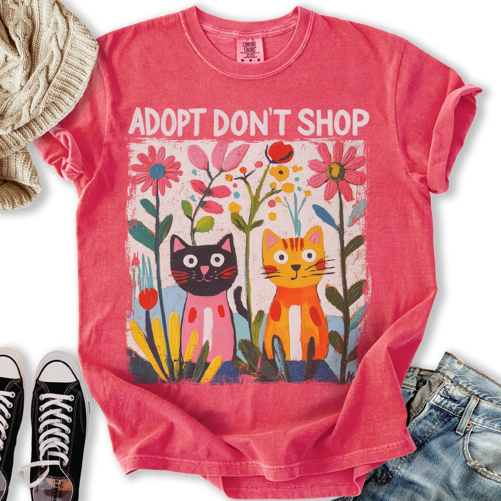Adopt Dont Shop - Adult & Kids T-Shirts, Sweatshirts & Hoodies apparel design preview 1