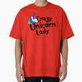 Crazy Unicorn Lady - Adult & Kids T-Shirts, Sweatshirts & Hoodies apparel design preview 1