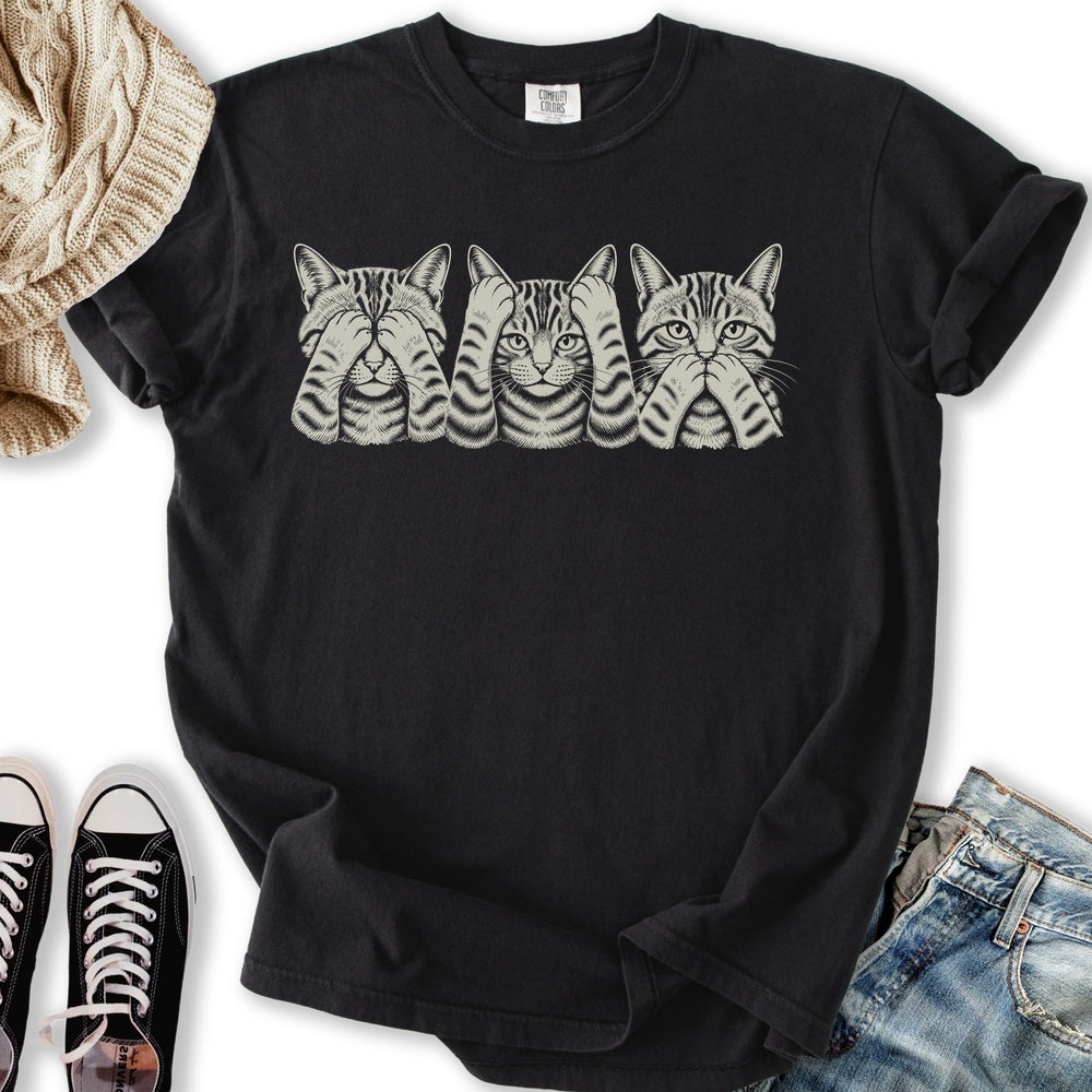 No Evil Cats - Adult & Kids T-Shirts, Sweatshirts & Hoodies apparel design preview 2