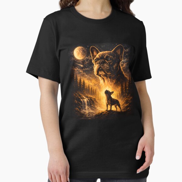 French Bulldog Howling To The Moon - Adult & Kids T-Shirts, Sweatshirts & Hoodies apparel design preview 1