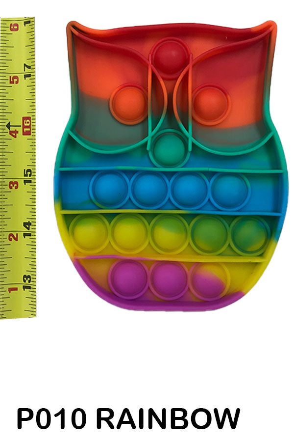 Owl Rainbow Push Pop It Bubble Fidget Toy - Adult & Kids T-Shirts, Sweatshirts & Hoodies apparel design preview 1