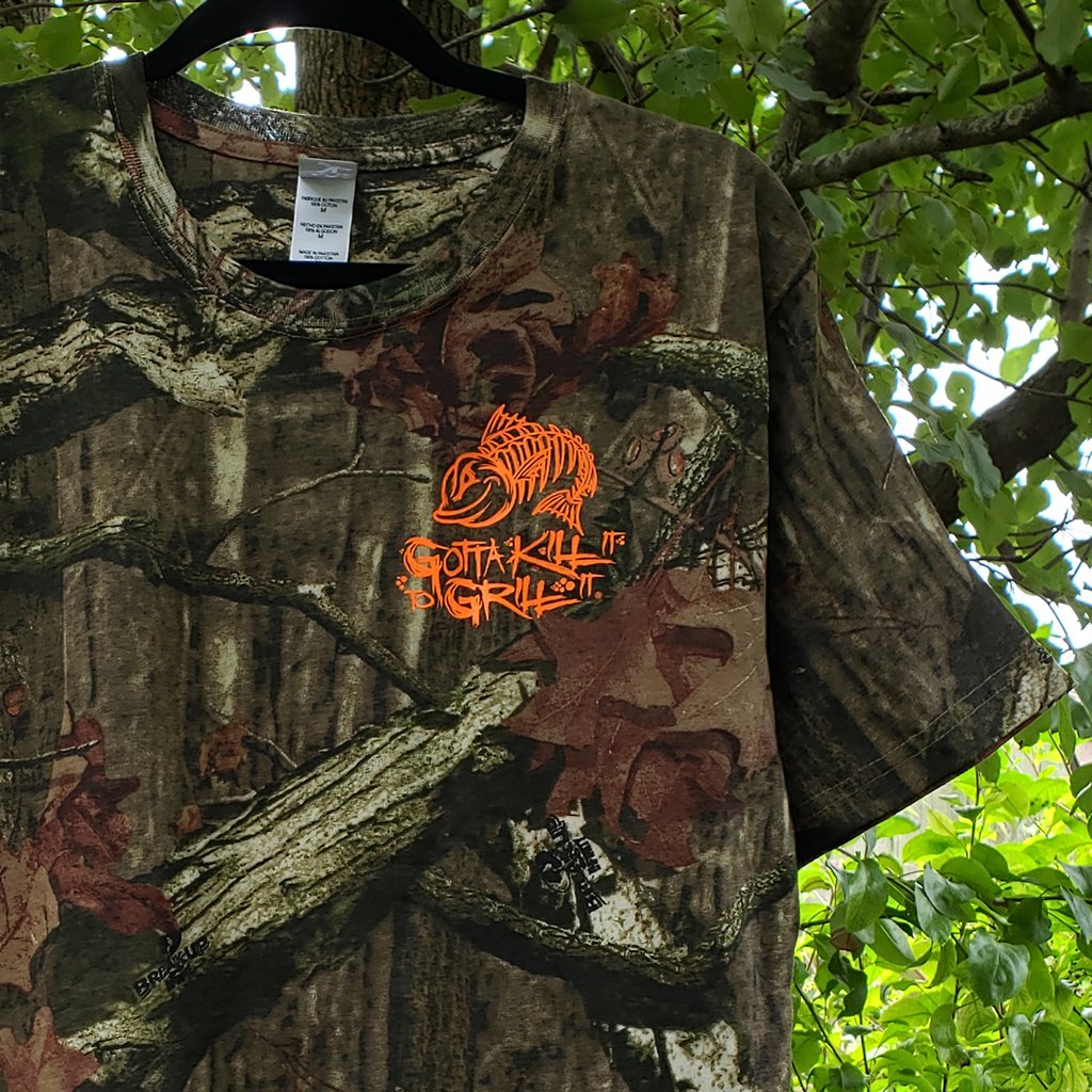 Gotta Kill It To Grill Mossy Oak Camo Logo - Adult & Kids T-Shirts, Sweatshirts & Hoodies apparel design preview 2