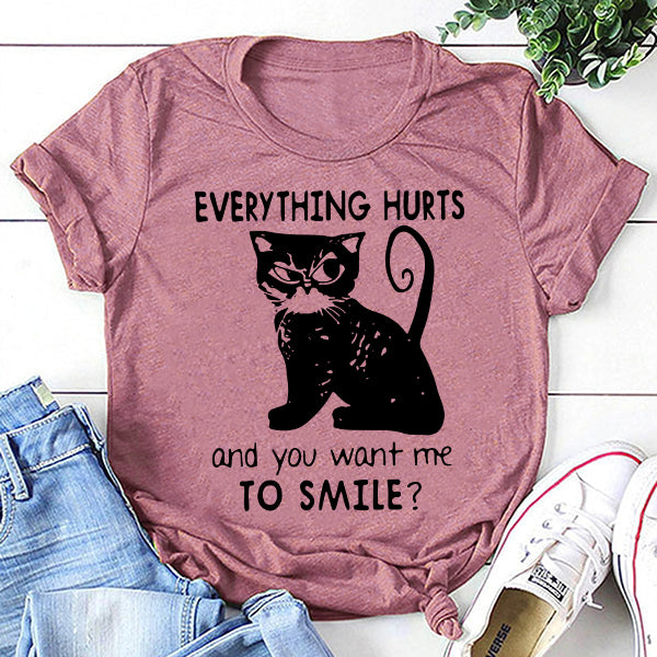 Everything Hurts Print Women Slogan - Adult & Kids T-Shirts, Sweatshirts & Hoodies apparel design preview 3
