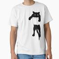 Hang loose black cat pocket art - Adult & Kids T-Shirts, Sweatshirts & Hoodies apparel design preview 1