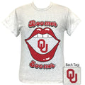 Girlie Girl Originals Preppy OU Lips Boomer Sooner - Adult & Kids T-Shirts, Sweatshirts & Hoodies apparel design preview 1