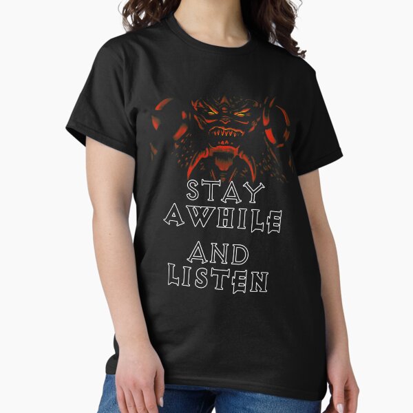 Stay a while and listen - Adult & Kids T-Shirts, Sweatshirts & Hoodies apparel design preview 1