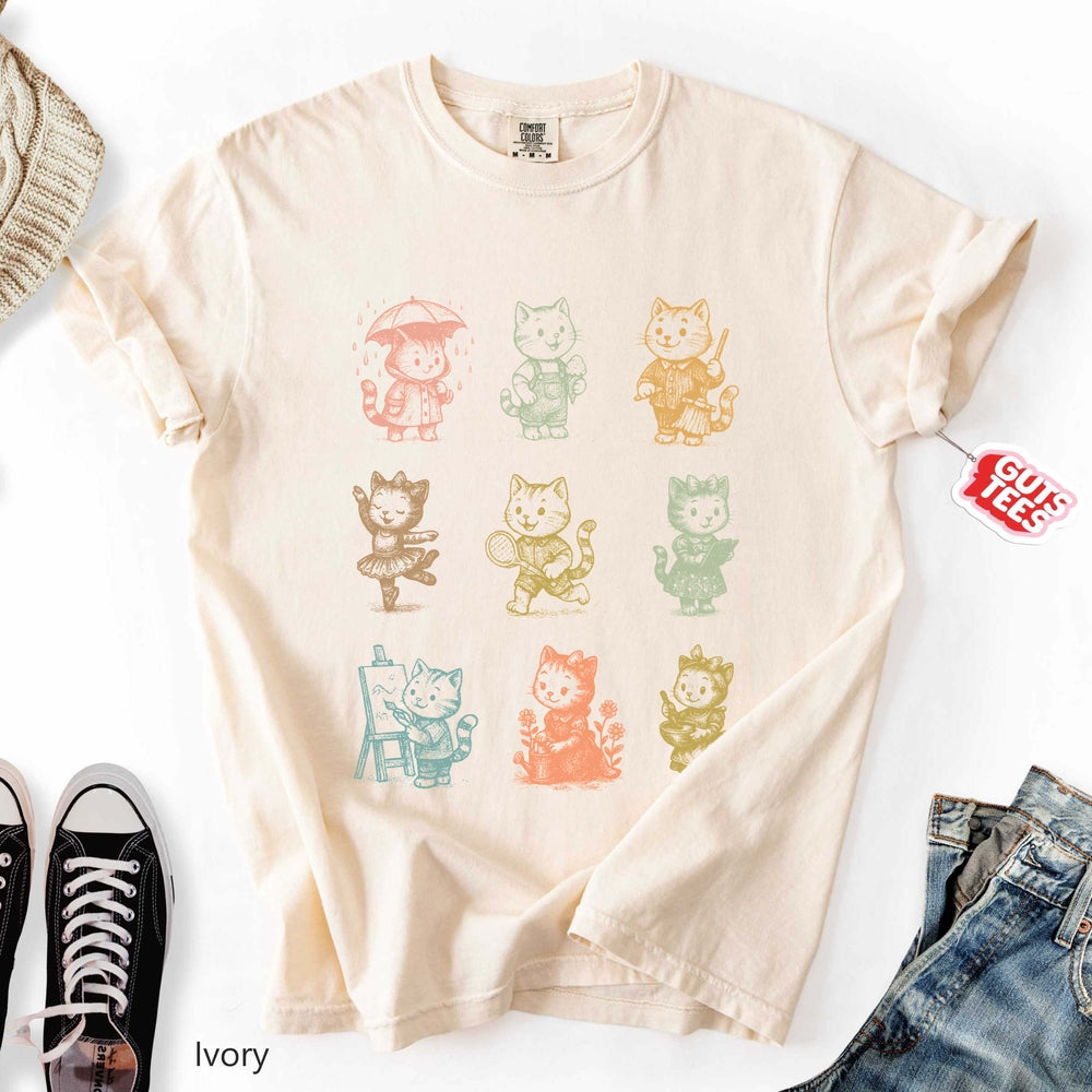 Vintage Kitten - Adult & Kids T-Shirts, Sweatshirts & Hoodies apparel design preview 1