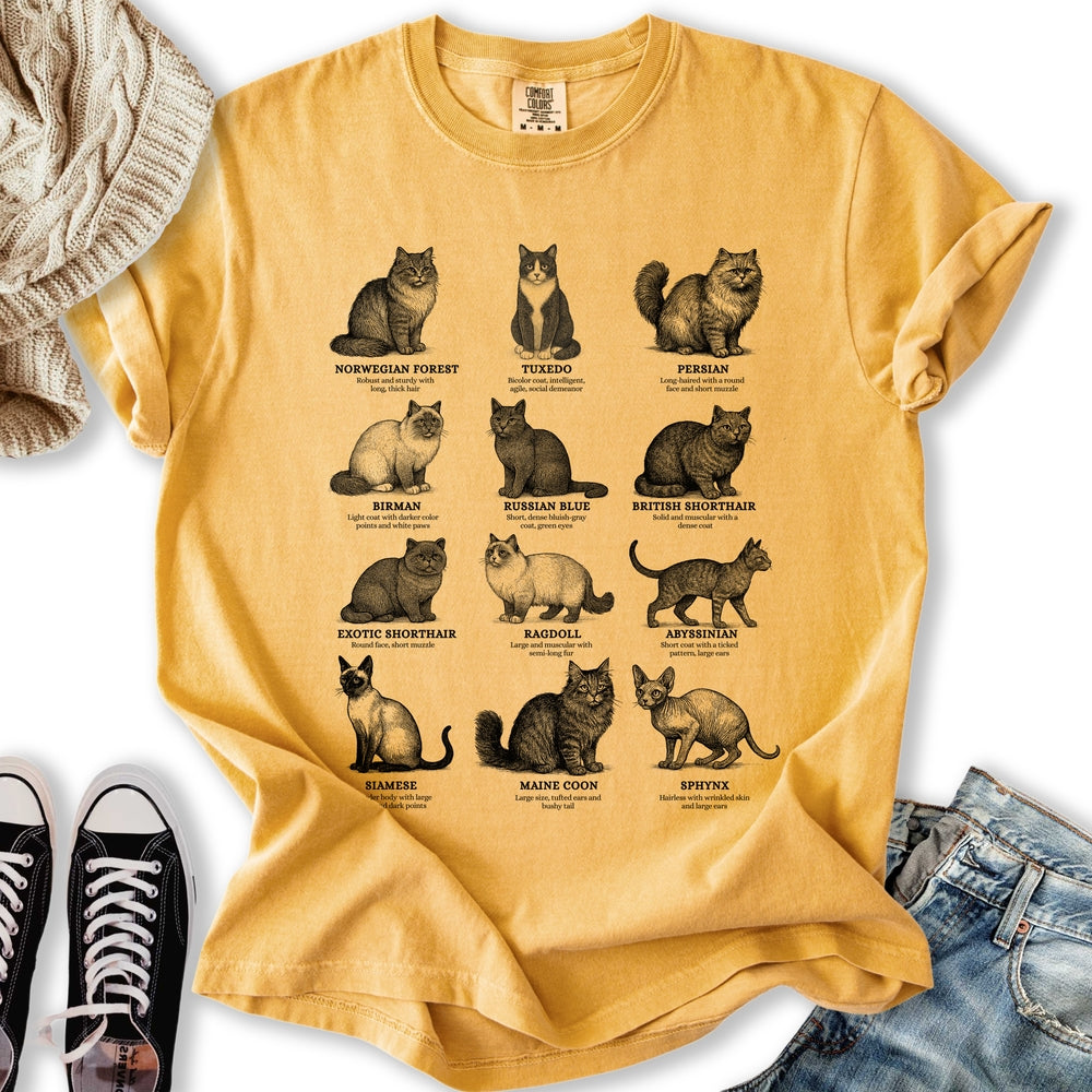Vintage Cat Breeds - Adult & Kids T-Shirts, Sweatshirts & Hoodies apparel design preview 1