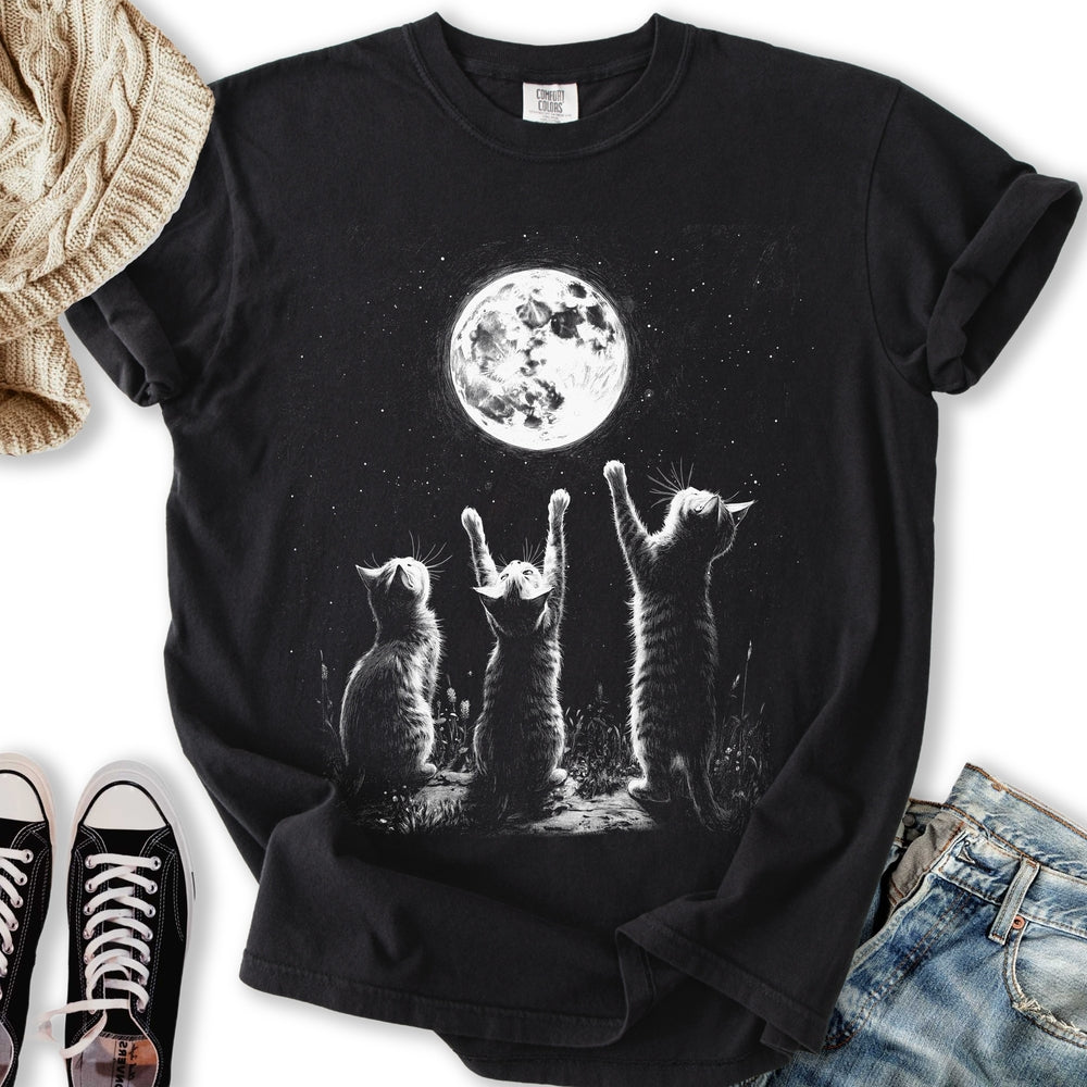 Kitten Moon - Adult & Kids T-Shirts, Sweatshirts & Hoodies apparel design preview 1