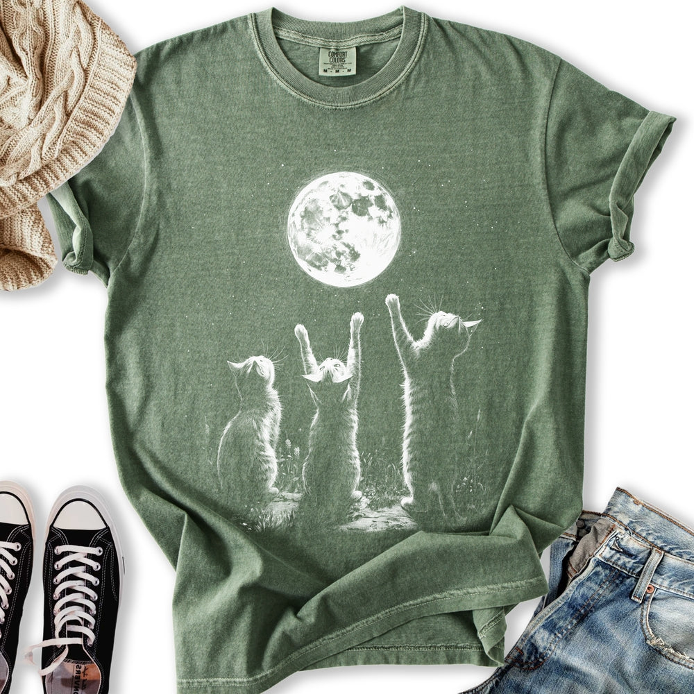 Kitten Moon - Adult & Kids T-Shirts, Sweatshirts & Hoodies apparel design preview 2