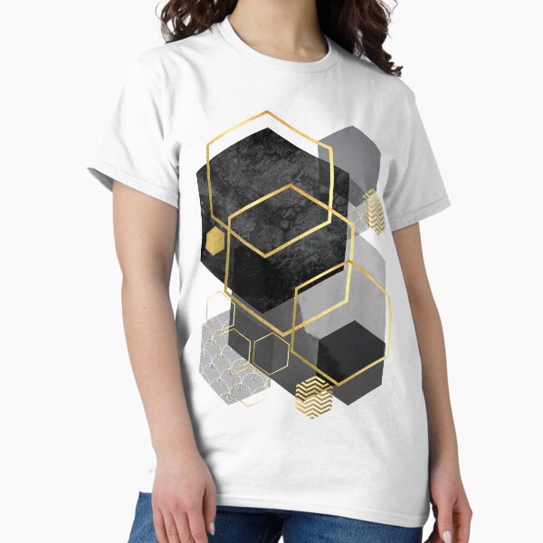 Black and Gold Geometric - Adult & Kids T-Shirts, Sweatshirts & Hoodies apparel design preview 1
