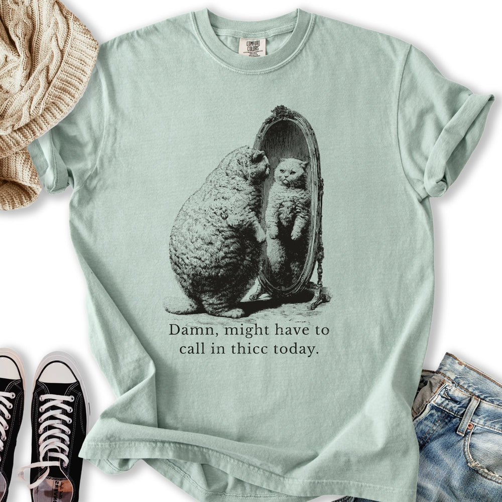 Call In Thicc Cat - Adult & Kids T-Shirts, Sweatshirts & Hoodies apparel design preview 1