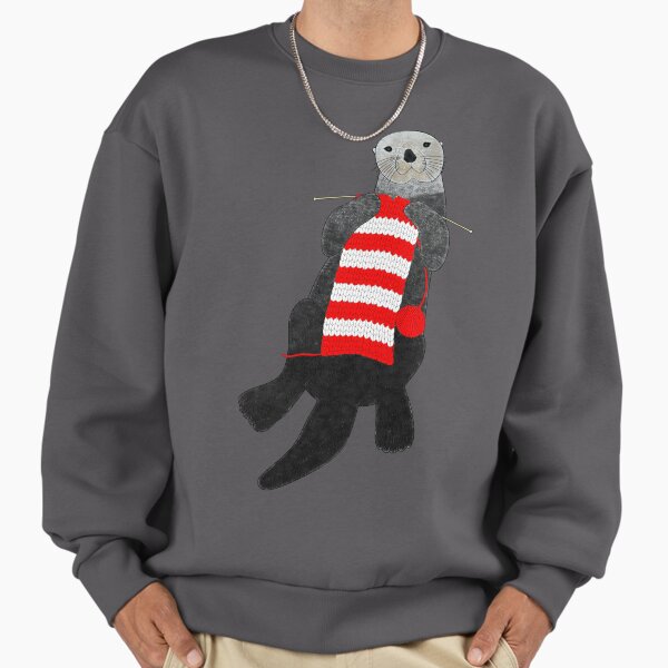 Knitting sea otter - Adult & Kids T-Shirts, Sweatshirts & Hoodies apparel design preview 1
