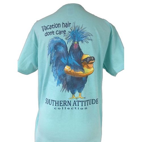 Southern Attitude Vacation Hair Dont Care - Adult & Kids T-Shirts, Sweatshirts & Hoodies apparel design preview 1