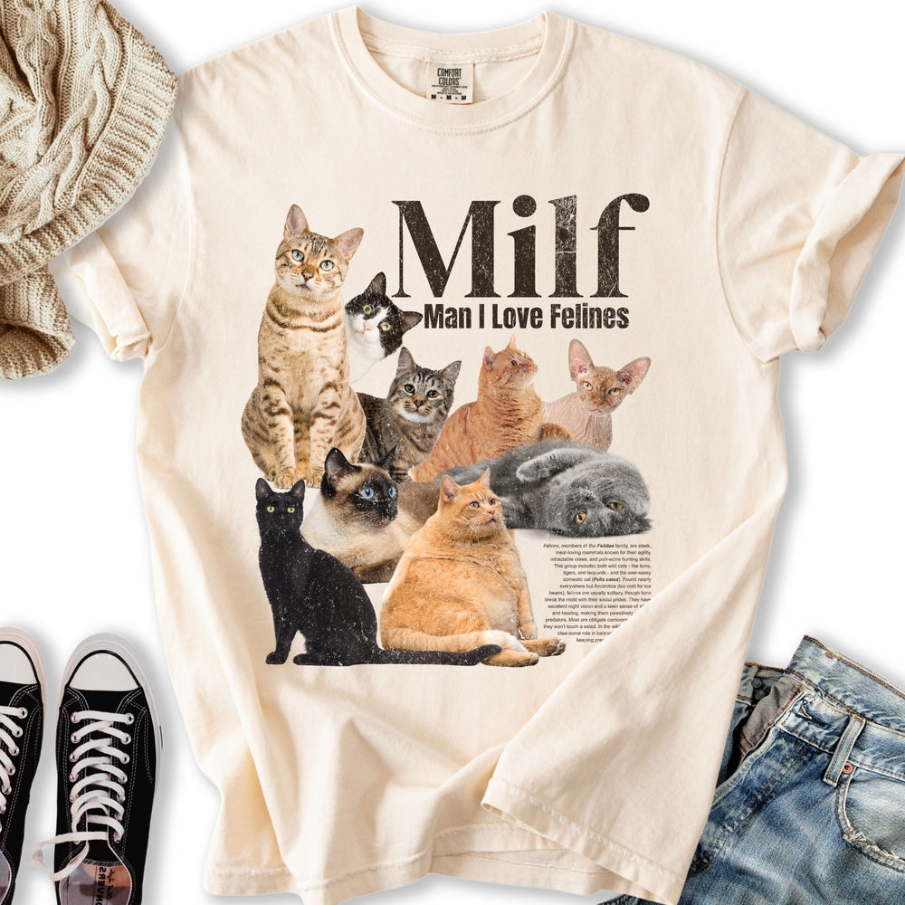 Vintage Cat Milf - Adult & Kids T-Shirts, Sweatshirts & Hoodies apparel design preview 1
