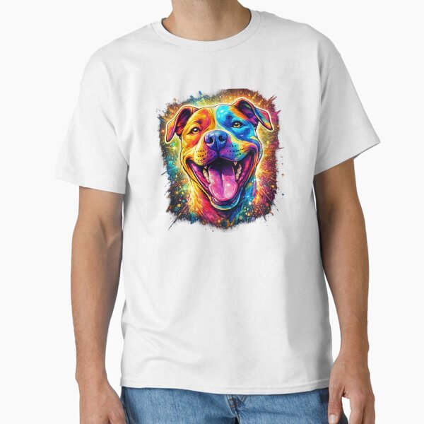 Colorful Power Dog Portrait - Adult & Kids T-Shirts, Sweatshirts & Hoodies apparel design preview 1