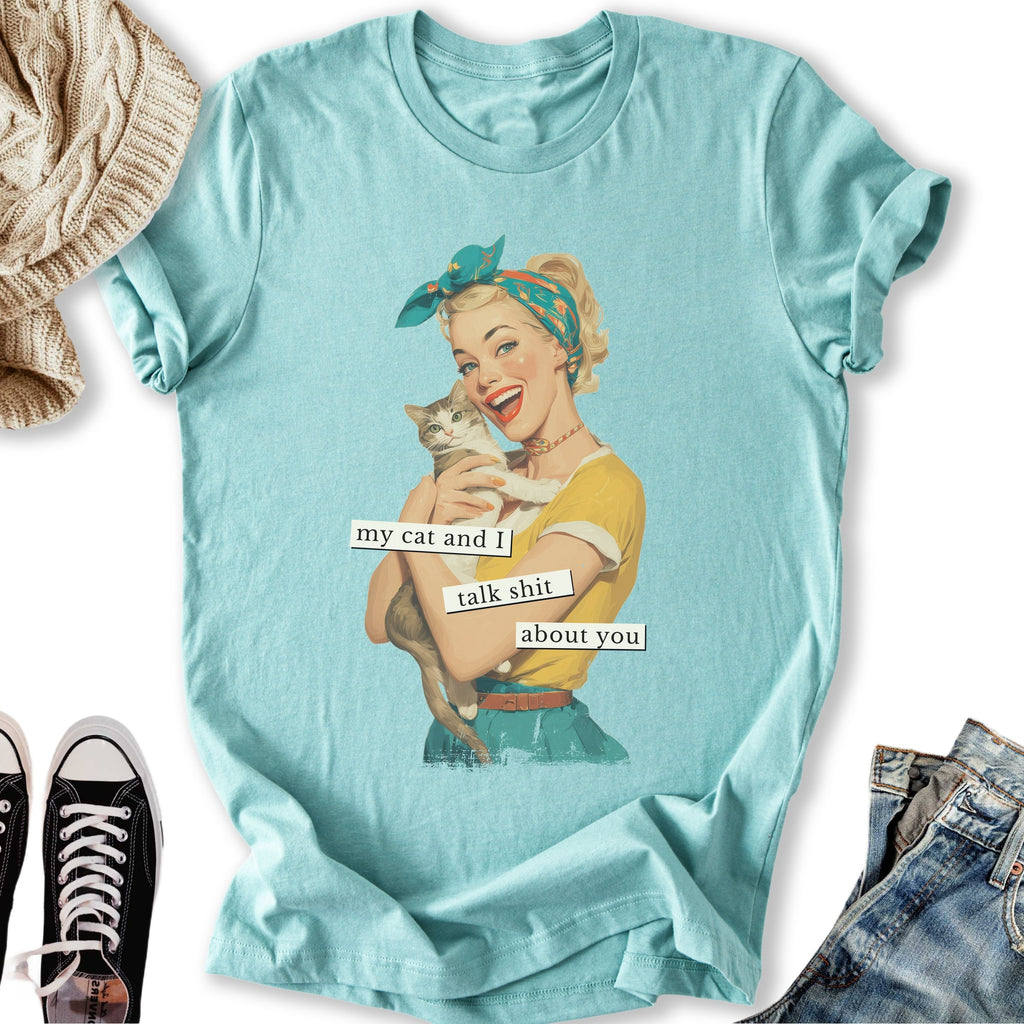 My Cat and I Talk Shit - Adult & Kids T-Shirts, Sweatshirts & Hoodies apparel design preview 1