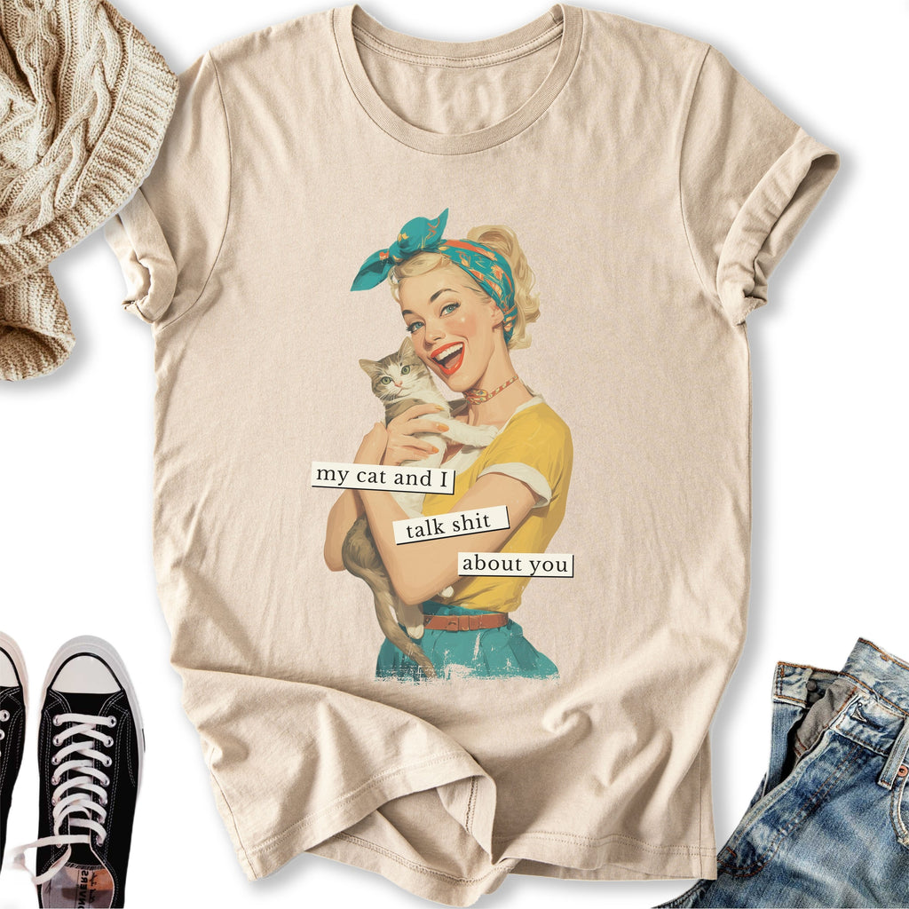 My Cat and I Talk Shit - Adult & Kids T-Shirts, Sweatshirts & Hoodies apparel design preview 2