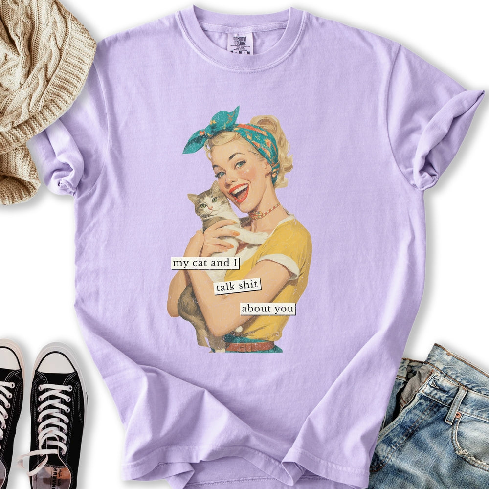 My Cat and I Talk Shit - Adult & Kids T-Shirts, Sweatshirts & Hoodies apparel design preview 2