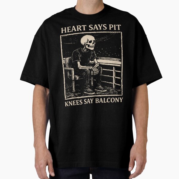 Heart Says Pit Knees Say Balcony Retro Vintage - Adult & Kids T-Shirts, Sweatshirts & Hoodies apparel design preview 1