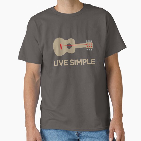 Live Simple One String Guitar - Adult & Kids T-Shirts, Sweatshirts & Hoodies apparel design preview 1