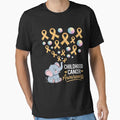 Cute Elephant Gold Balloons Childhood Cancer - Adult & Kids T-Shirts, Sweatshirts & Hoodies apparel design preview 1