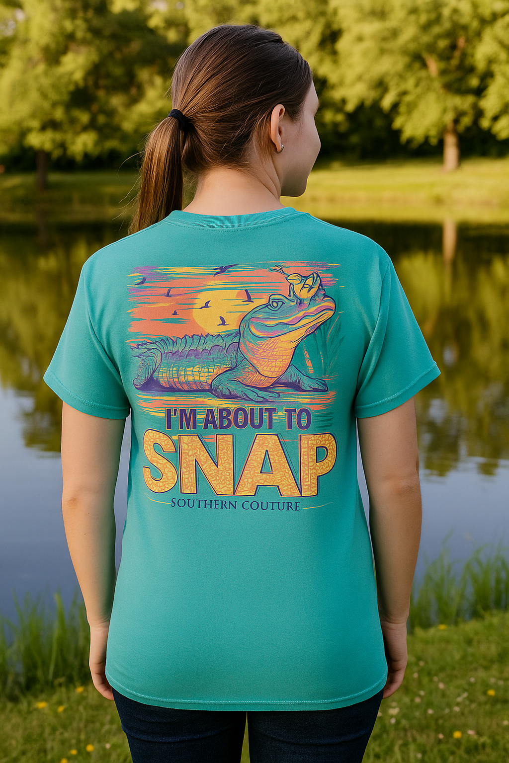 Southern Couture I'm About To Snap Comfort Colors - Adult & Kids T-Shirts, Sweatshirts & Hoodies apparel design preview 1