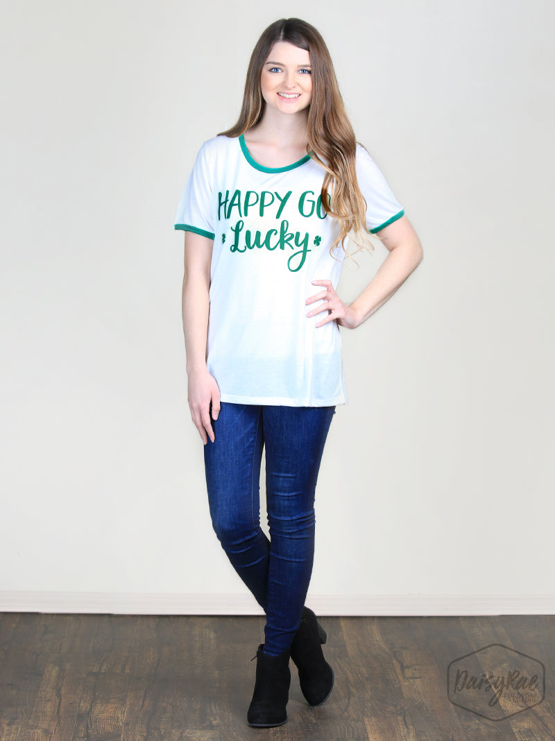 Bjaxx Southern Grace Happy Go Lucky Irish - Adult & Kids T-Shirts, Sweatshirts & Hoodies apparel design preview 2