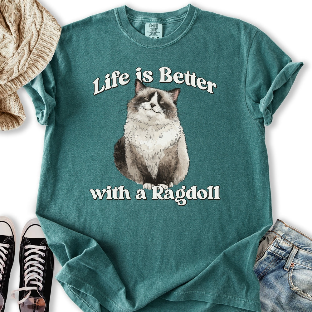 Life is Better Ragdoll - Adult & Kids T-Shirts, Sweatshirts & Hoodies apparel design preview 2