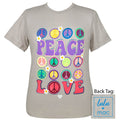 Girlie Girl Lulu Mac Peace Love Canvas - Adult & Kids T-Shirts, Sweatshirts & Hoodies apparel design preview 1