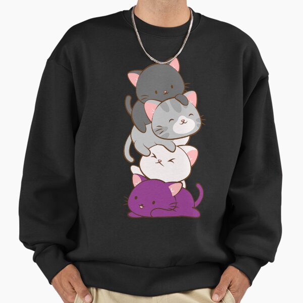 Ace Pride Kawaii Cats LGBTQ Asexual - Adult & Kids T-Shirts, Sweatshirts & Hoodies apparel design preview 1