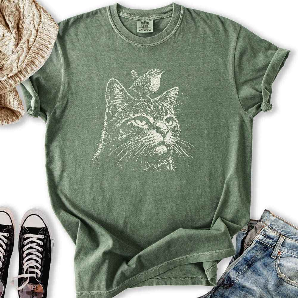 Cat and Wren - Adult & Kids T-Shirts, Sweatshirts & Hoodies apparel design preview 1