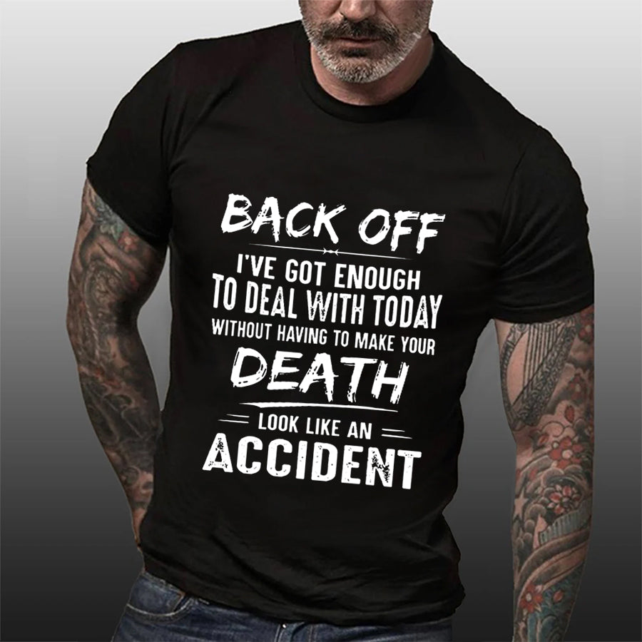 Men's Back Off I've Got Enough To Deal With Today - Adult & Kids T-Shirts, Sweatshirts & Hoodies apparel design preview 7