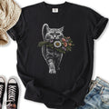 Cat With Flowers - Adult & Kids T-Shirts, Sweatshirts & Hoodies apparel design preview 1