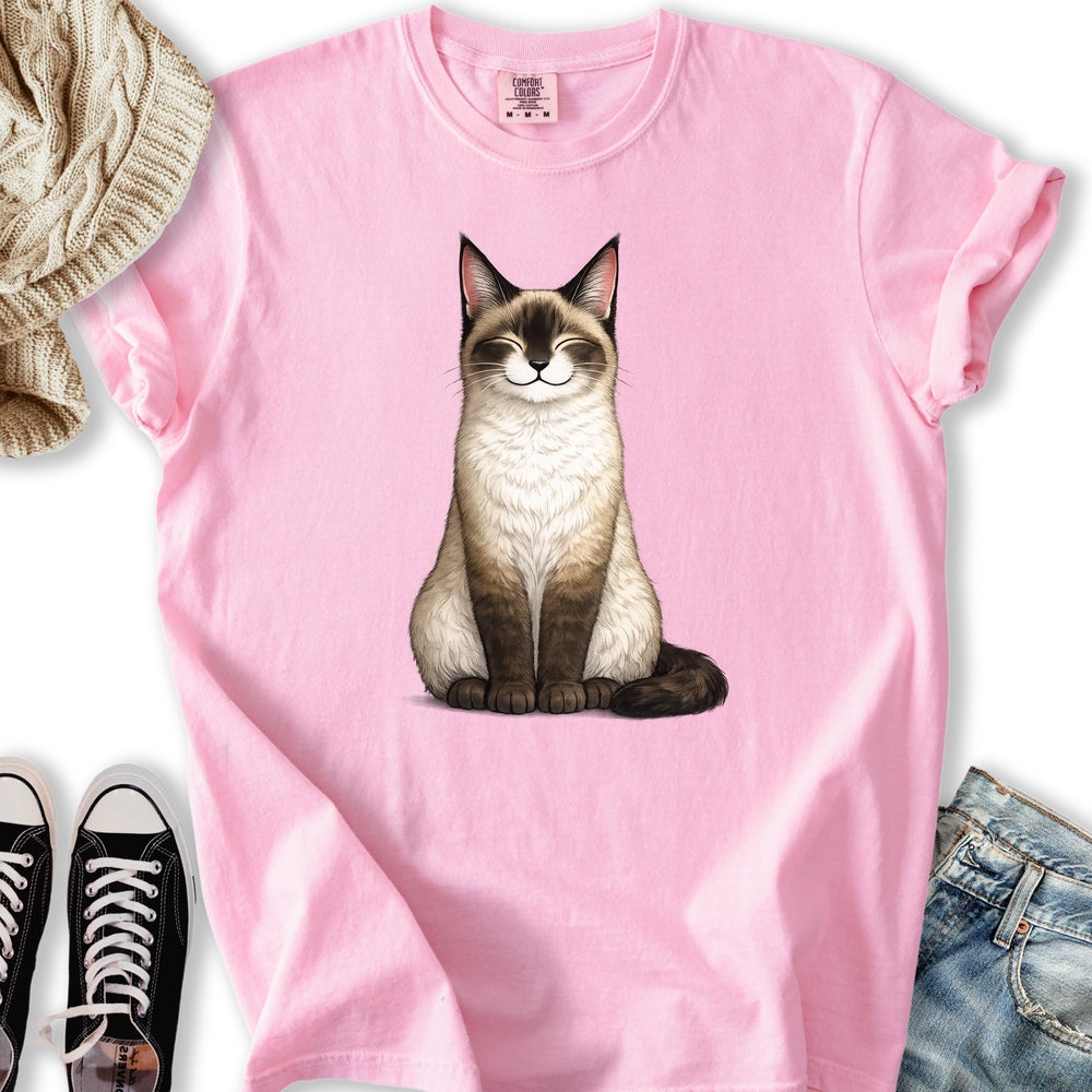 Smiling Siamese Cat - Adult & Kids T-Shirts, Sweatshirts & Hoodies apparel design preview 2