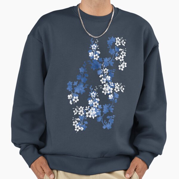Sakura blossom in deep blue - Adult & Kids T-Shirts, Sweatshirts & Hoodies apparel design preview 1