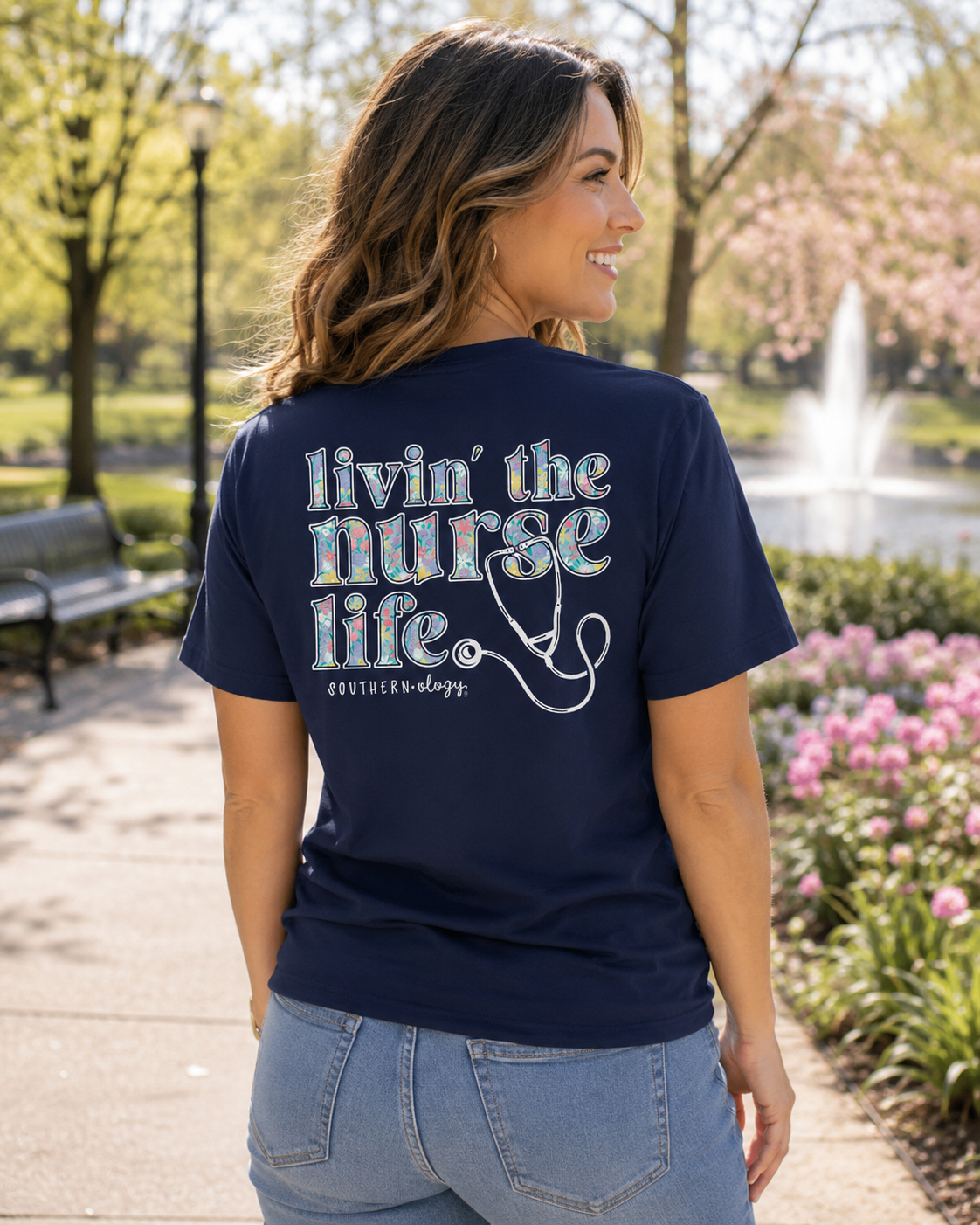 Southernology Livin' the Nurse Life Comfort Colors - Adult & Kids T-Shirts, Sweatshirts & Hoodies apparel design preview 1